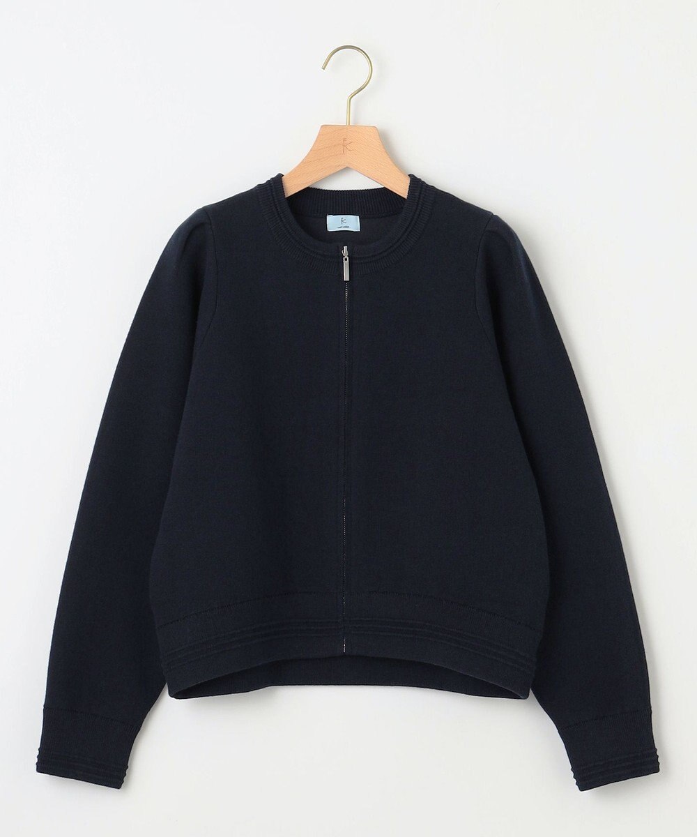 組曲 L スウェットライクニットブルゾン 