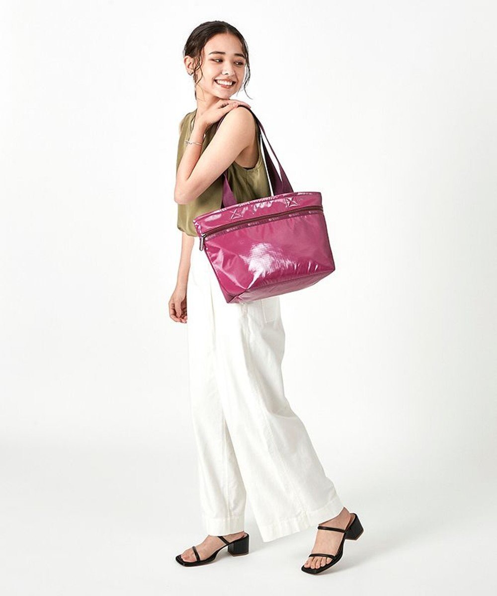 LeSportsac TWO HANDLE ZIP TOTE/パープルベリーシャイン 