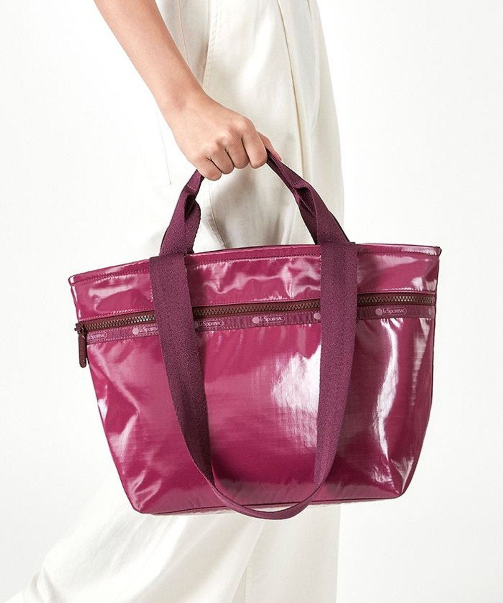 LeSportsac TWO HANDLE ZIP TOTE/パープルベリーシャイン 