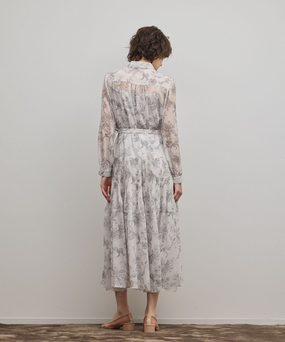 GRACE CONTINENTAL 【オンラインストア・梅田阪急店限定】フラワープリントプリーツワンピース 