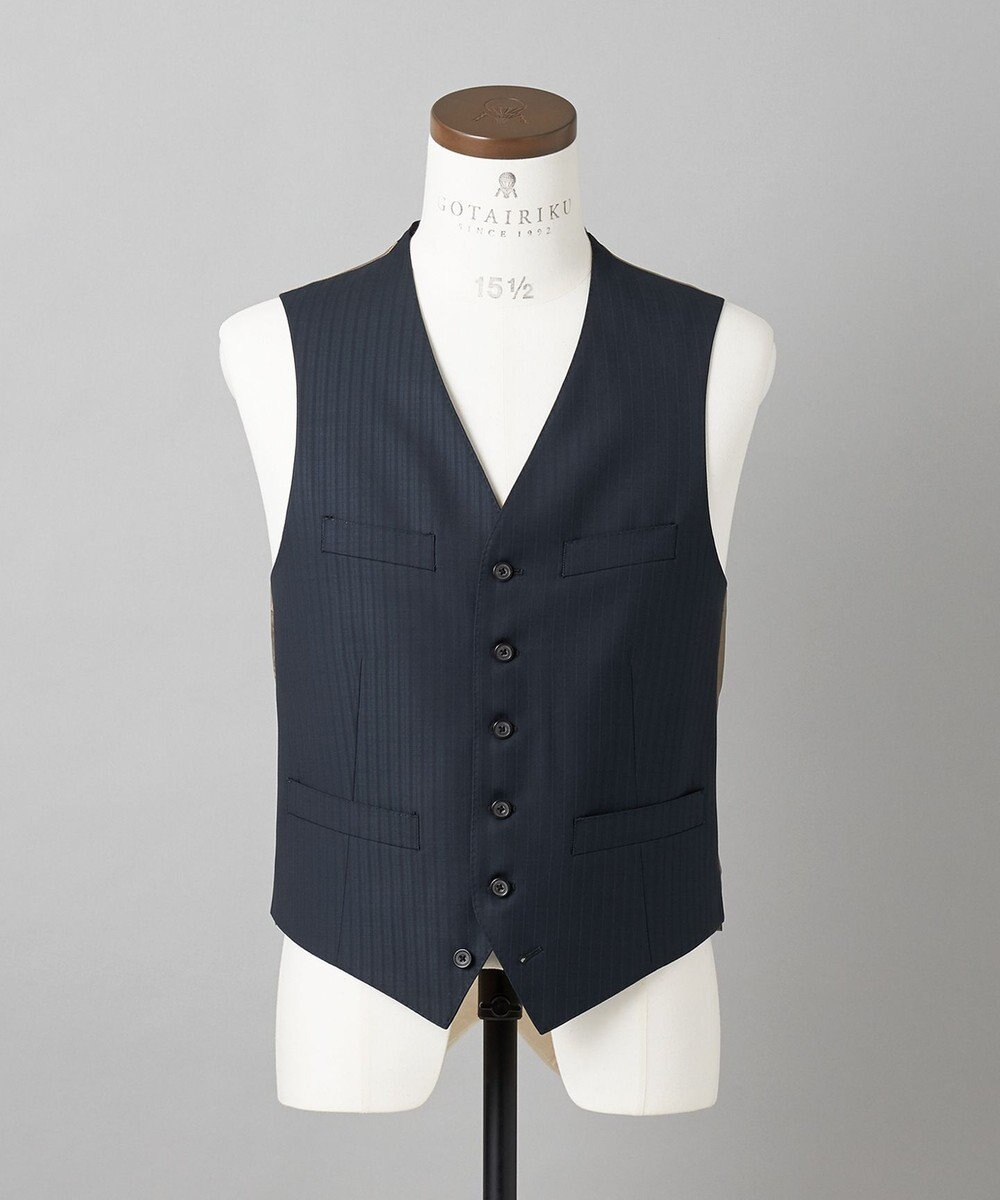 GOTAIRIKU 通年仕様【DORMEUIL/ドーメル】ミレニアル  3ピーススーツ(ネイビー) 