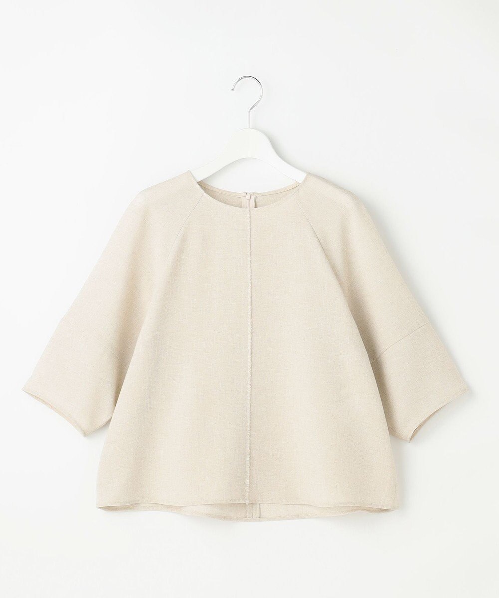 自由区 L 【人気素材・NEWデザイン】ラスティックメッシュラグランスリーブ ブラウス 