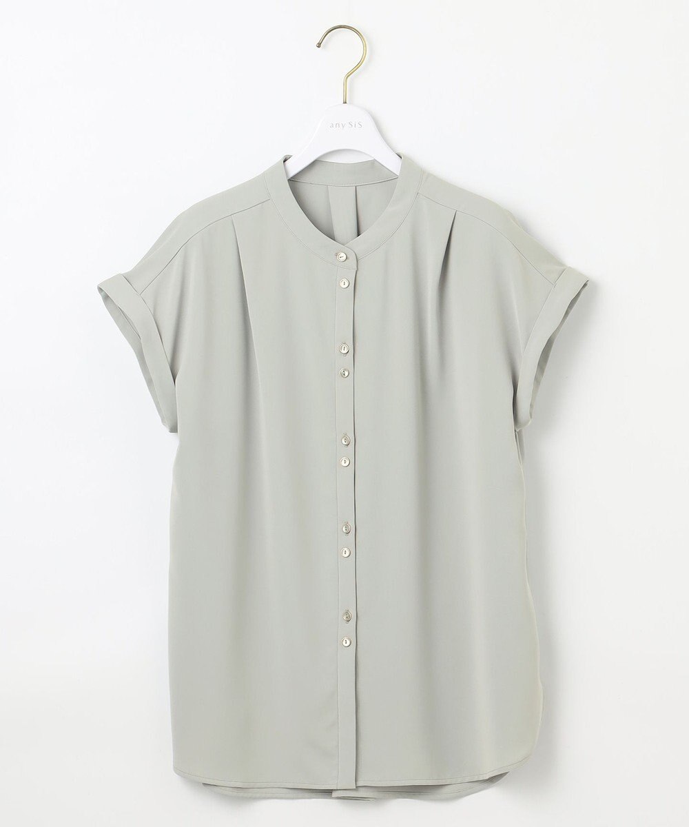 ANY SIS 【洗える】ダブルボタンフレンチスリーブ ブラウス 