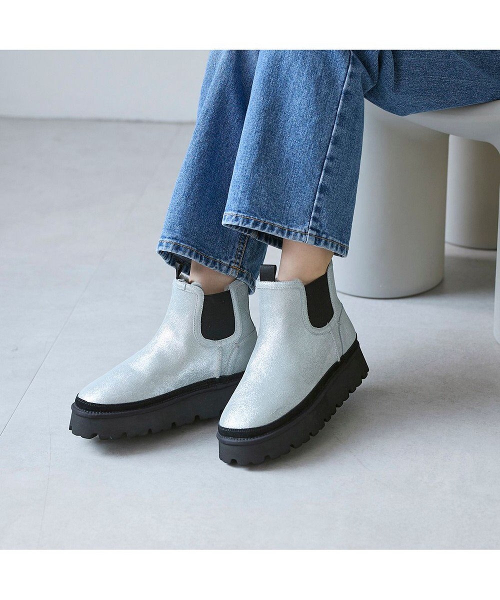 MODE ET JACOMO <carino>本革ムートン　サイドゴアショートブーツ 