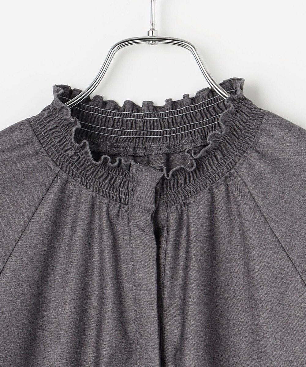 #Newans 【洗濯機可/しわになりにくい】シャーリングネック ボリュームスリーブブラウス 