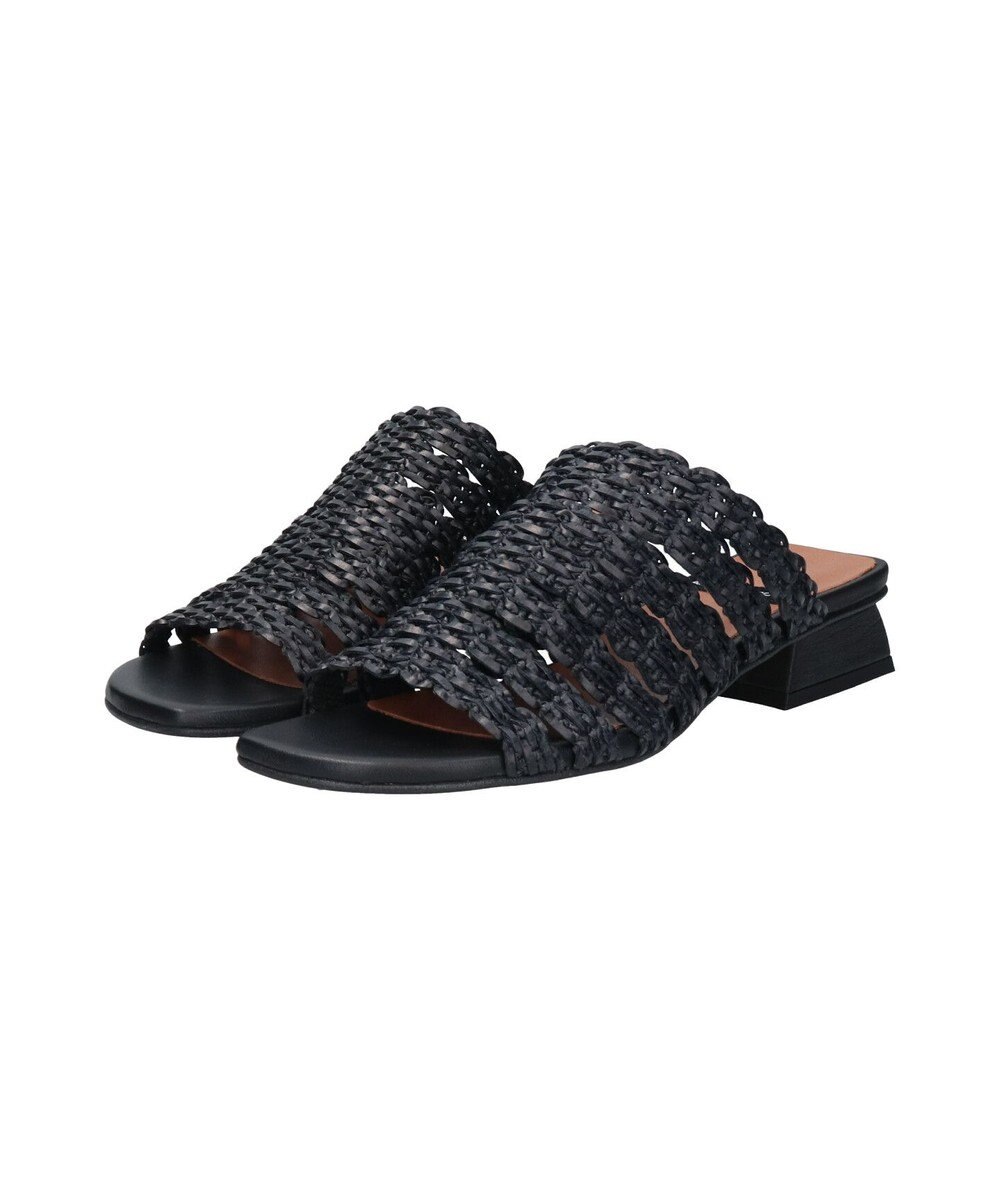 INTER-CHAUSSURES 【ANGEL ALARCON】ローヒールラフィアサンダル 