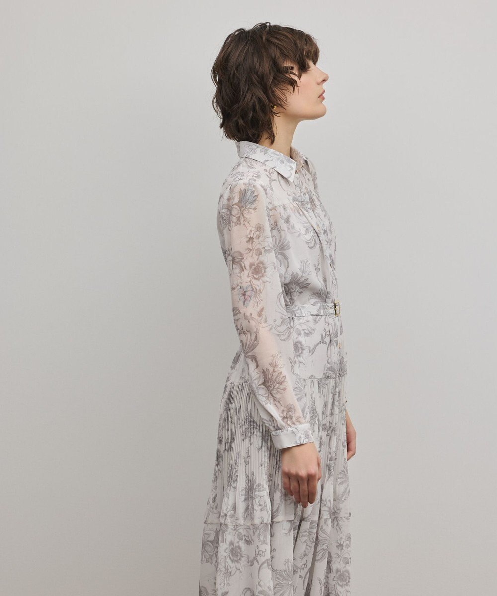 GRACE CONTINENTAL 【オンラインストア・梅田阪急店限定】フラワープリントプリーツワンピース 