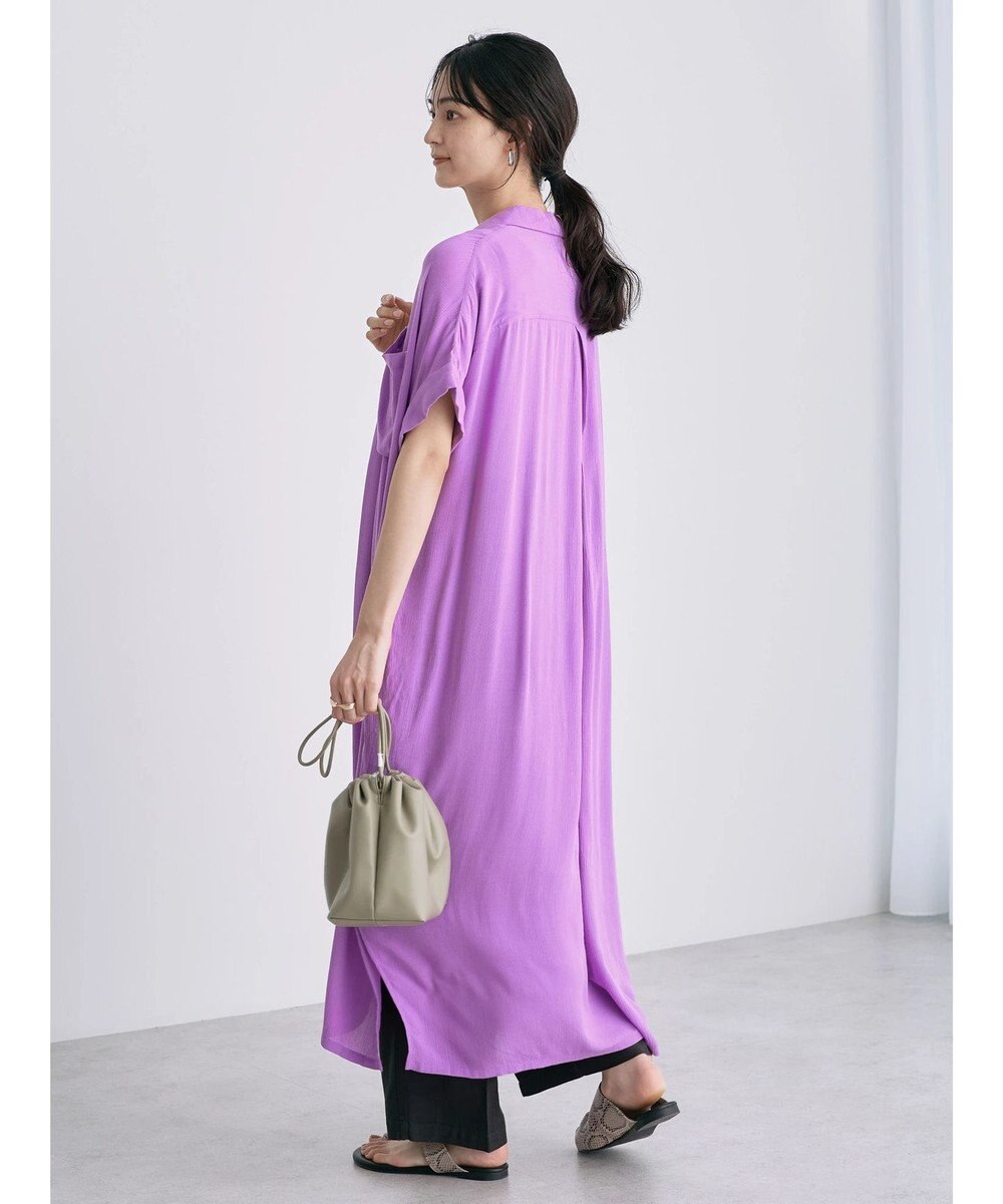 AMERICAN HOLIC 楊柳Ｗポケット開襟ワンピース 