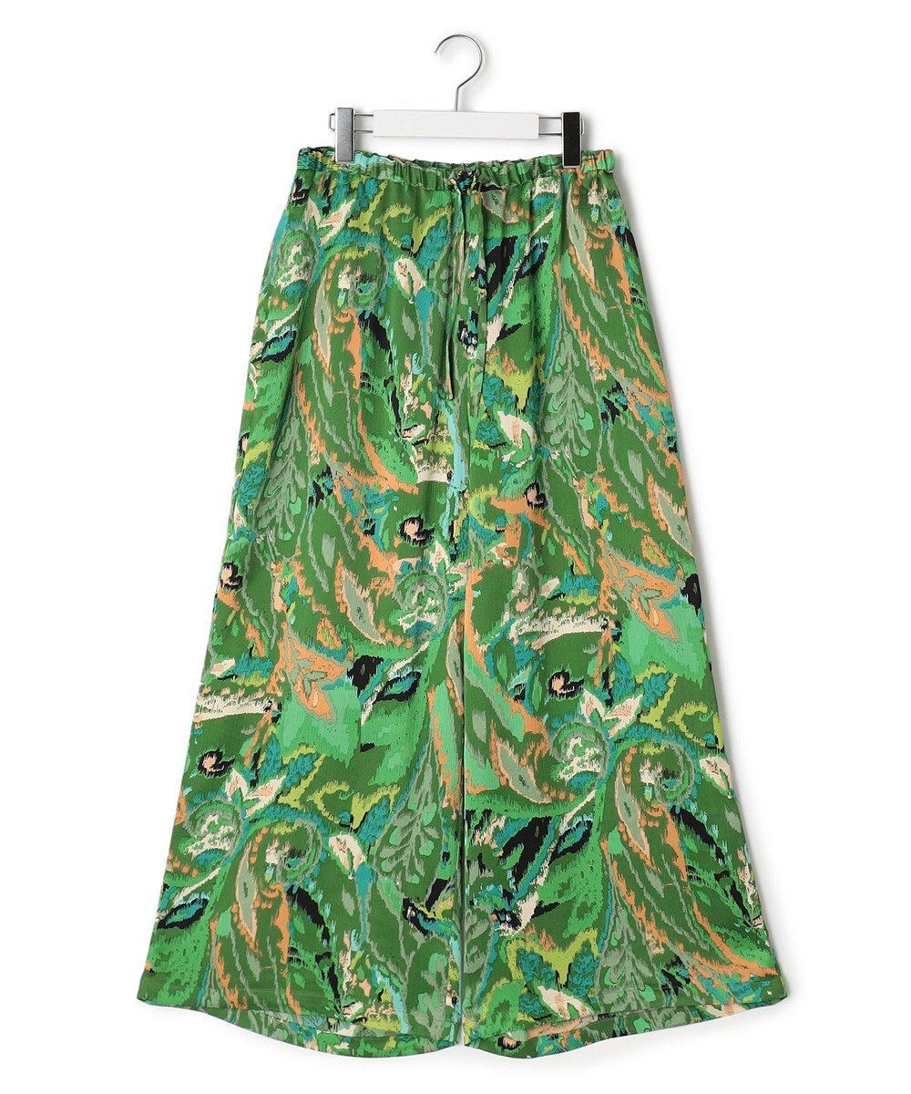 J.PRESS YORK STREET 【WOMEN】プリントリラックスワイドパンツ 