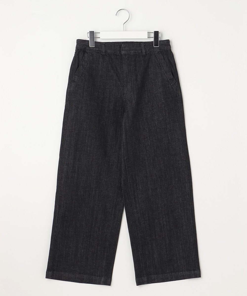 J.PRESS LADIES 【洗える】9ozストレッチ デニム ワイド パンツ 