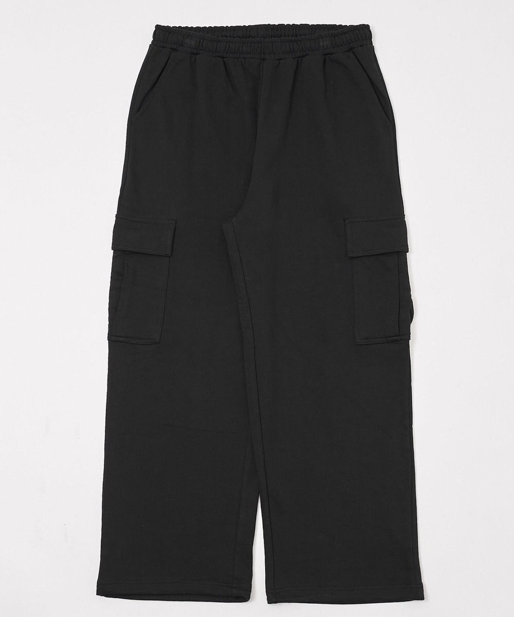 WEGO 【ユニセックス着用ITEM/ウエストゴム/MLサイズ展開】ワイドスウェットカーゴパンツ 