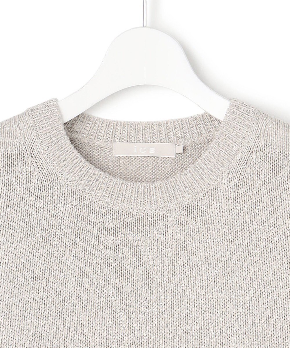 ICB L 【先行予約】 グロッシーペーパーブレンド クルーネックプルオーバー 