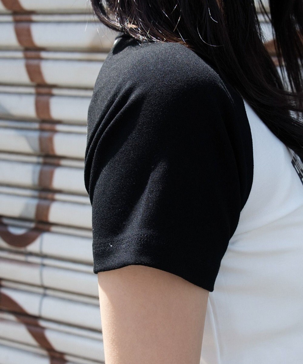 WEGO グラフィックラグランヘンリーネックT 