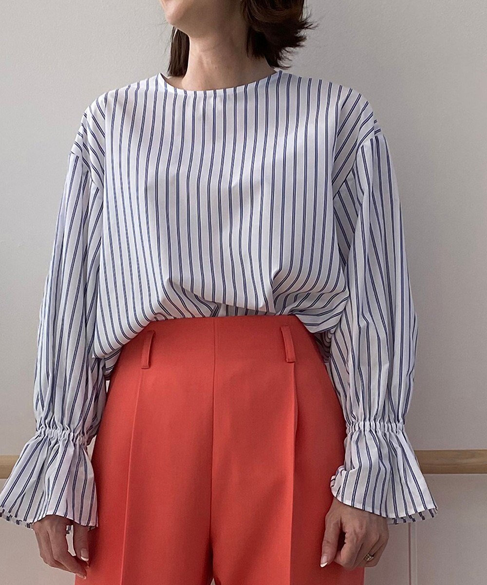 UNFILO 【洗える/吸水速乾】イージーケア キャンディスリーブ ブラウス 