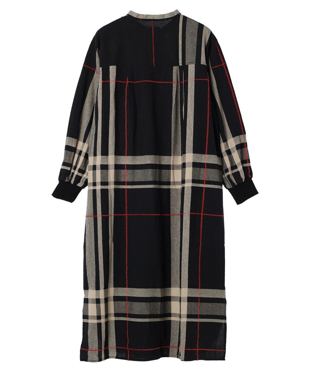 CRAFT STANDARD BOUTIQUE 先染めチェック（大）バンドカラー袖ＲＩＢ　ＯＰ 