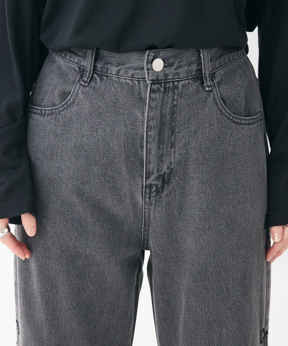 Green Parks ・ＤＯＵＢＬＥ　ＦＬＡＧＳ　サイドリボン刺繍デニ 