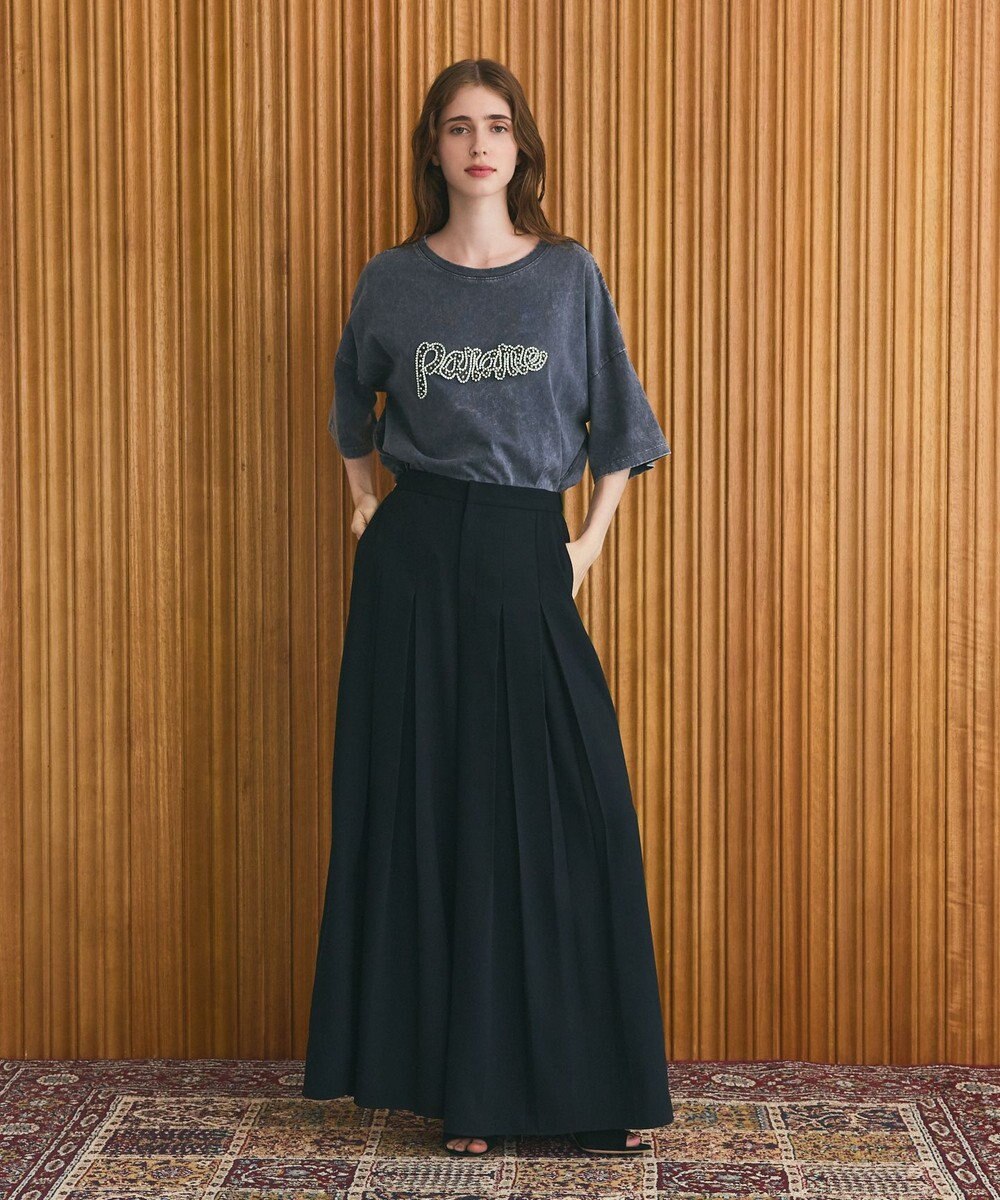 GRACE CONTINENTAL ボックスプリーツパンツ 