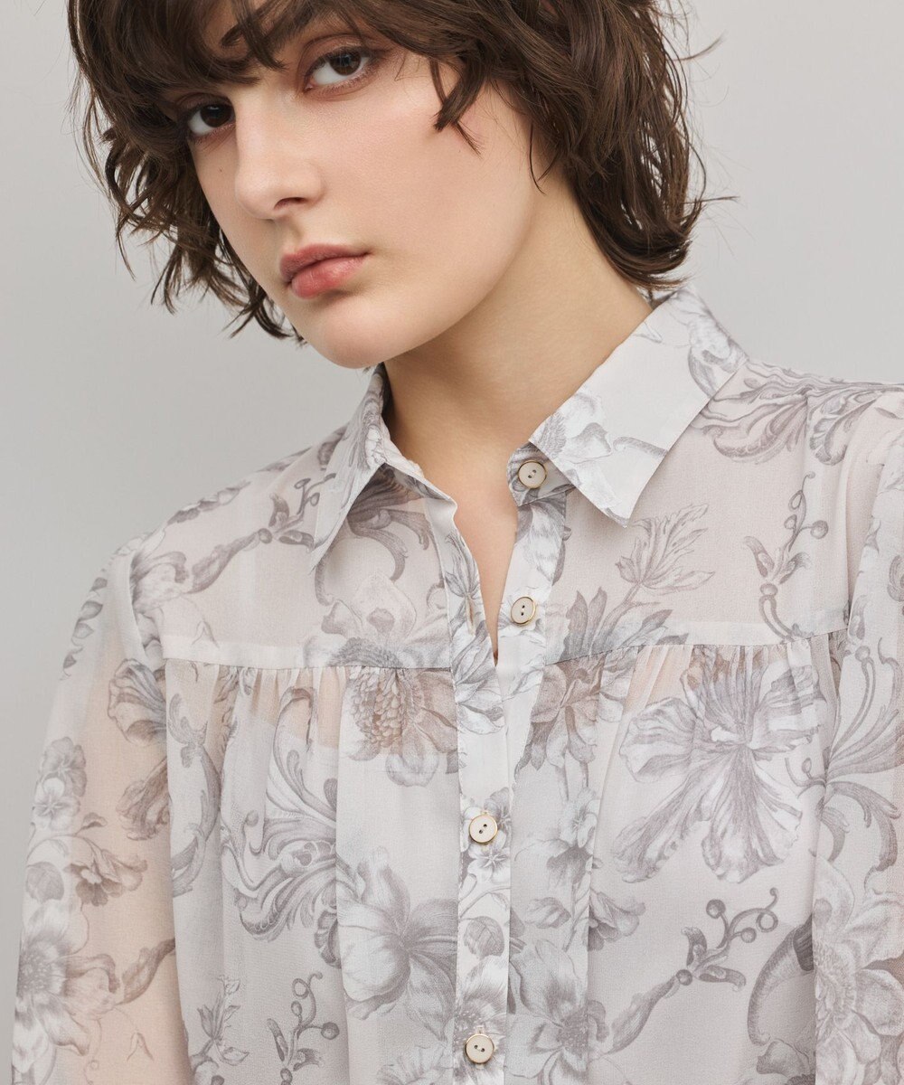 GRACE CONTINENTAL 【オンラインストア・梅田阪急店限定】フラワープリントプリーツワンピース 