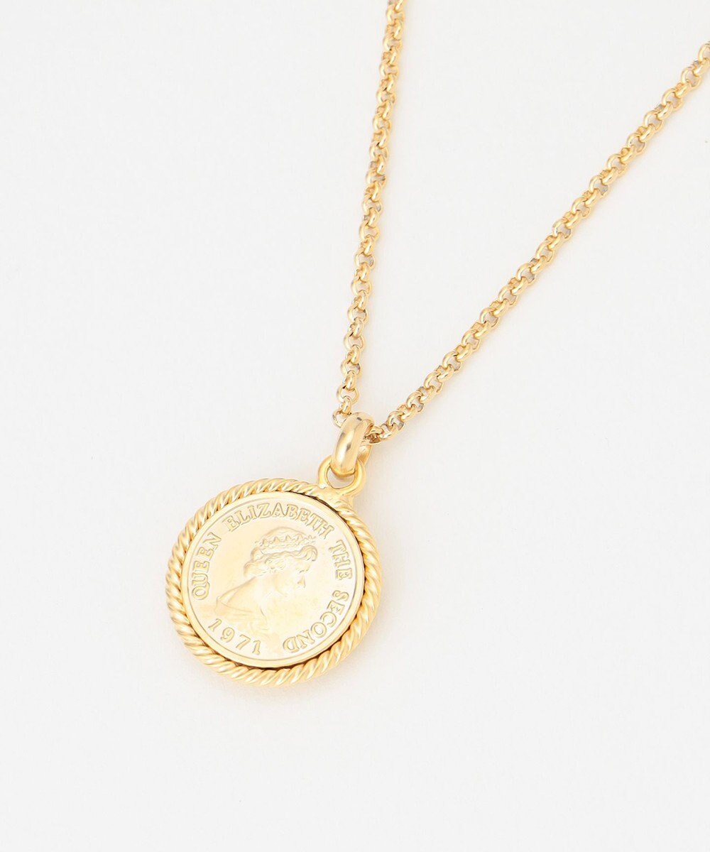 J.PRESS LADIES 【リバーシブル】イニシャルコイン ネックレス 