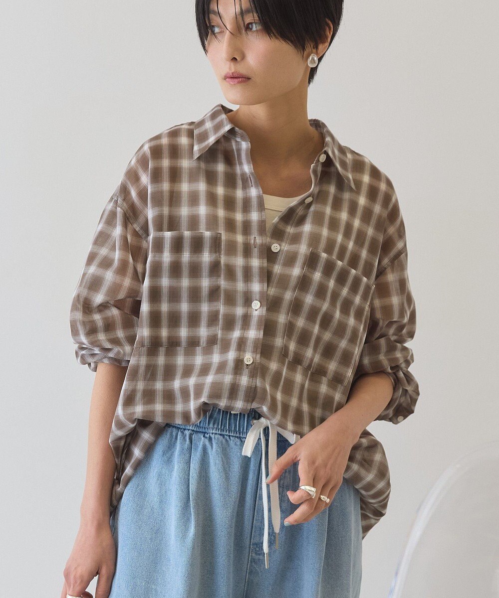 AMERICAN HOLIC シアーチェックシャツ 