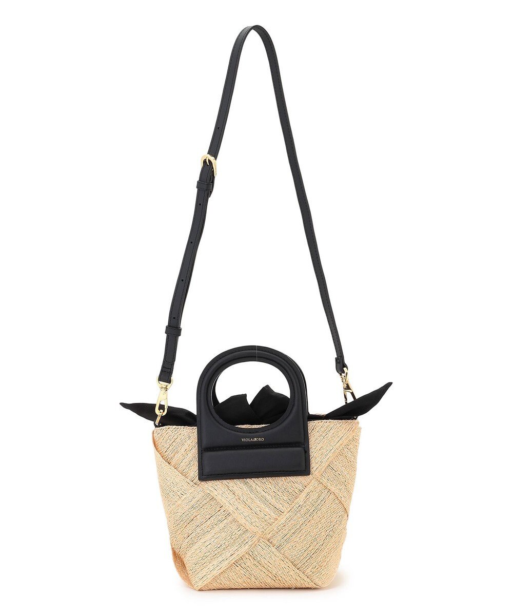 23区 VIOLAd'ORO アバカメッシュ レザーハンドル バケツバッグ 