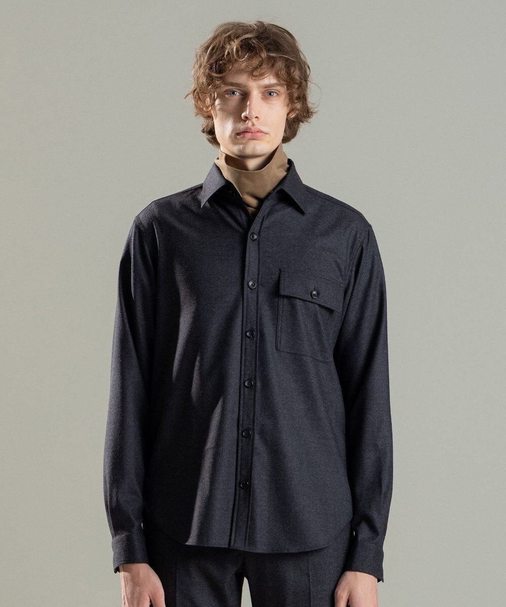 JOSEPH HOMME LIGHT COMFORT WOOL SHIRT 