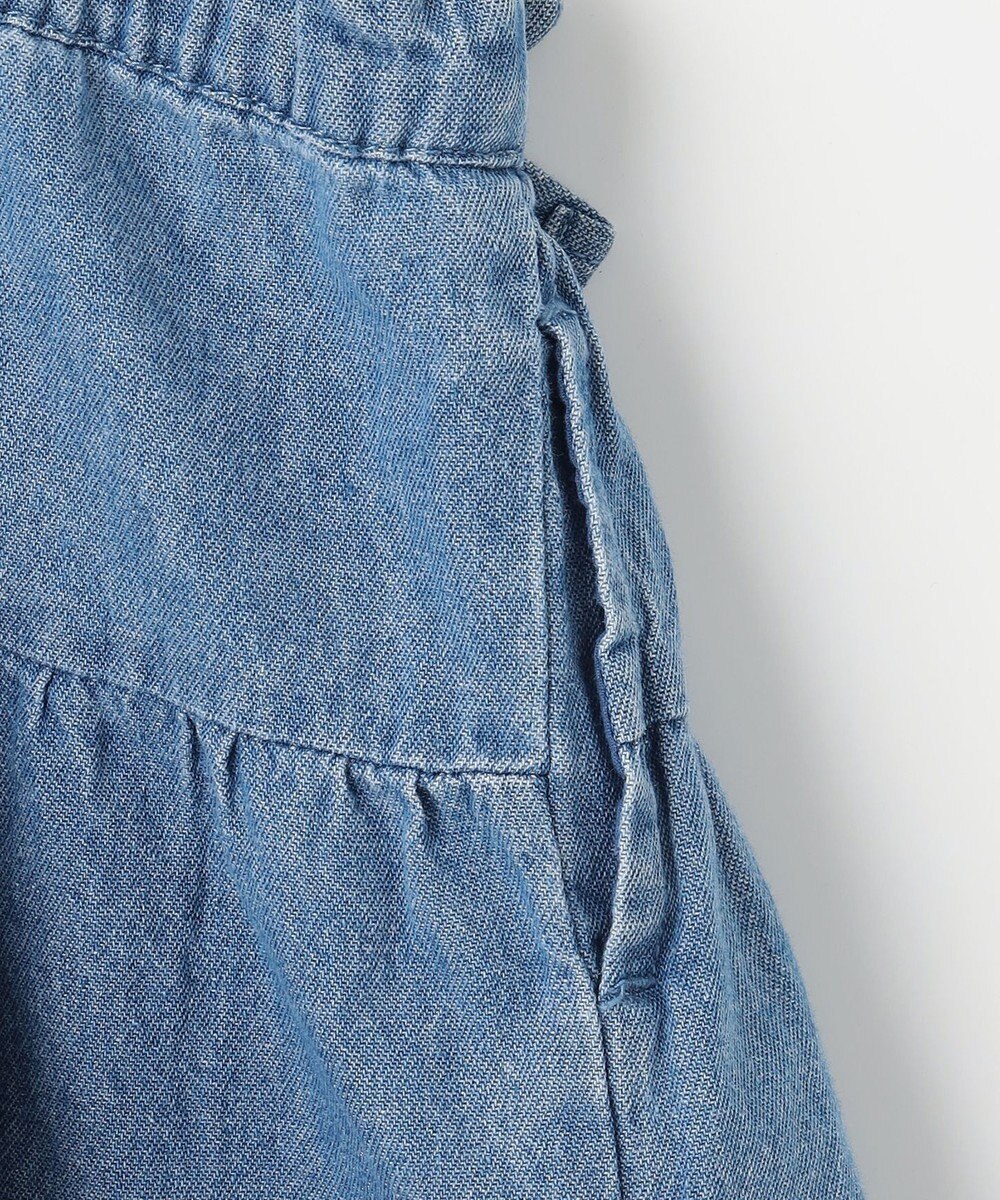 ANY KIDS ティアード デニムジャンパースカート 