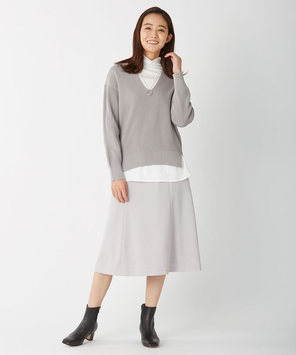 J.PRESS LADIES 【洗える・シワになりにくい】Garudaツイル フレアー スカート 