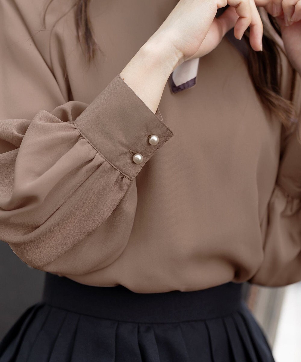 Tiaclasse 【洗える】ラグランパフスリーブブラウス 