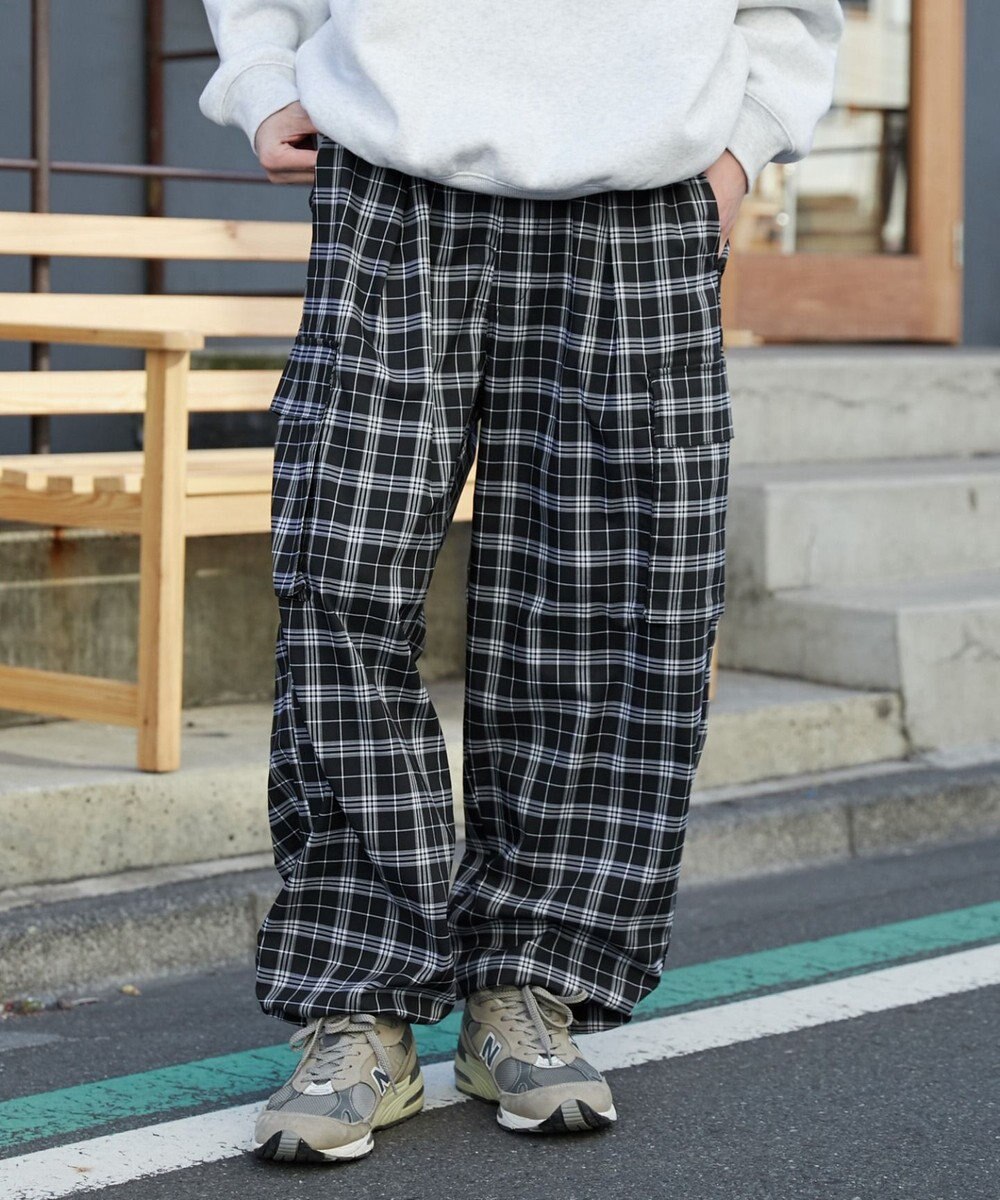 WEGO 【ウエストゴム/MLサイズ展開】イージーワイドカーゴスラックス 