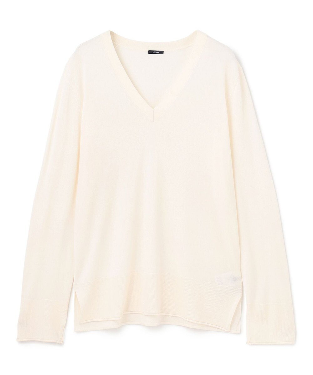 JOSEPH スーパーファインメリノシルク　Vネックニット 