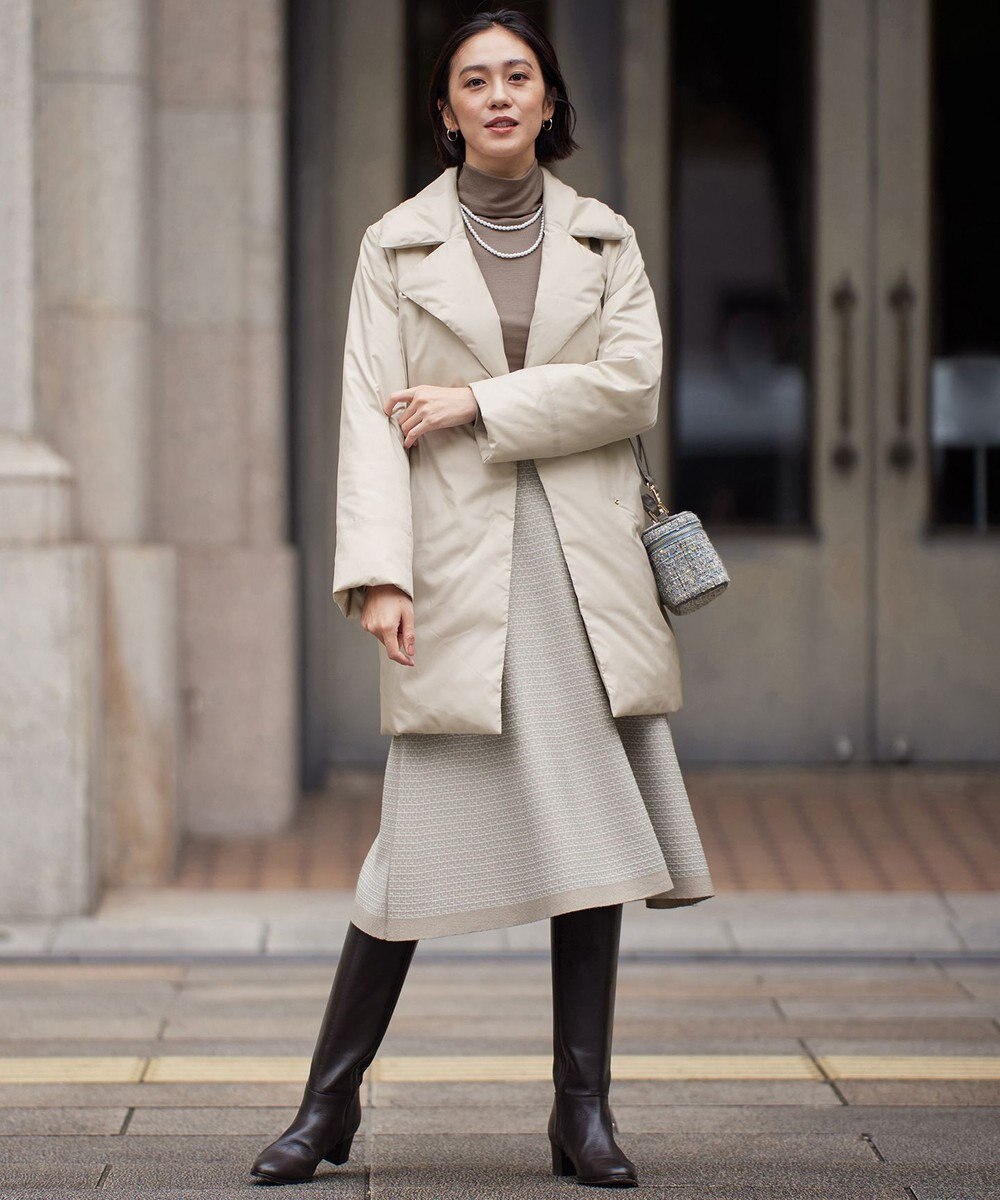 自由区 S 【撥水加工・洗える】ステッチレスダウン コート 