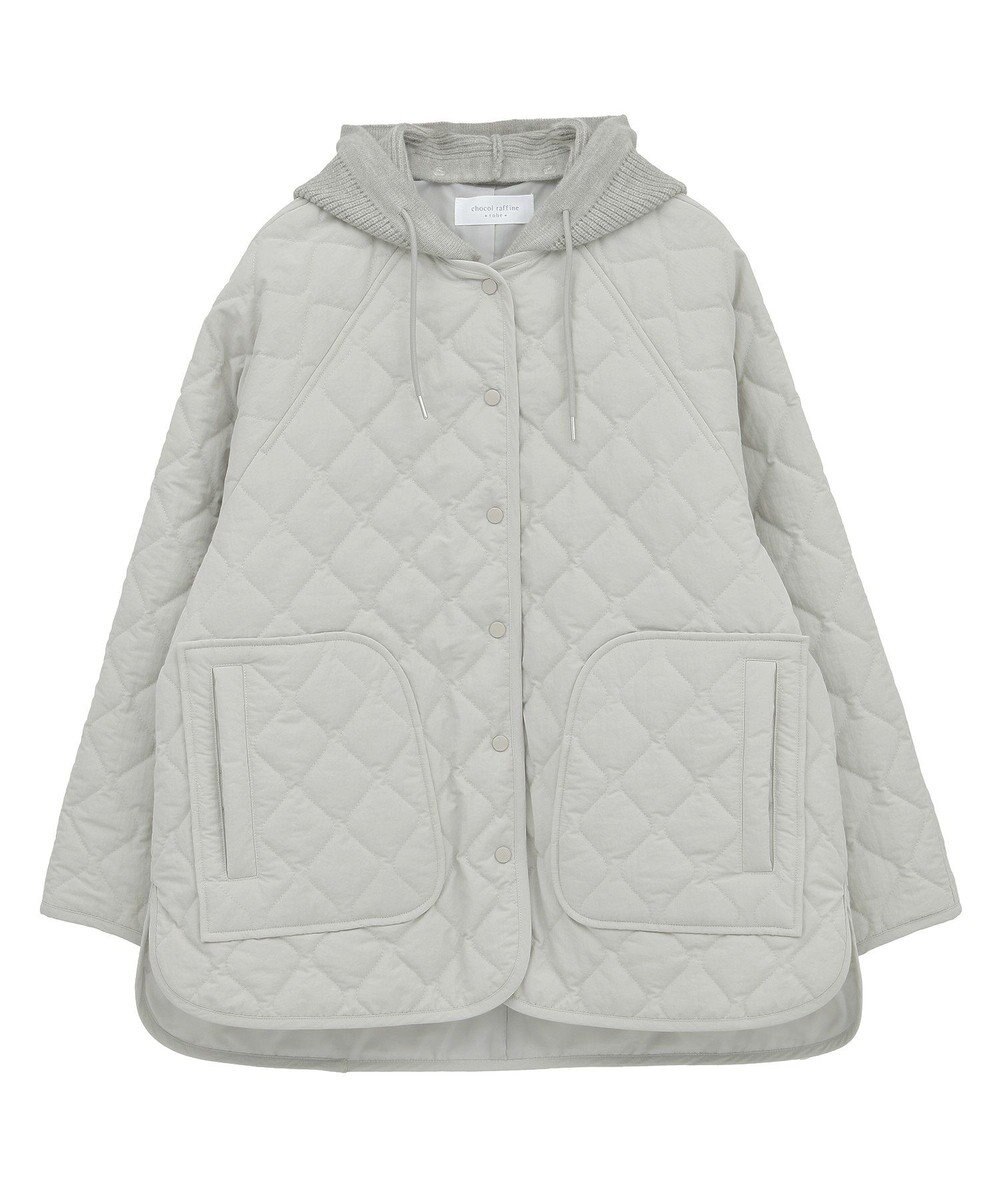 Green Parks ２ＷＡＹニットフードキルティングブルゾン 