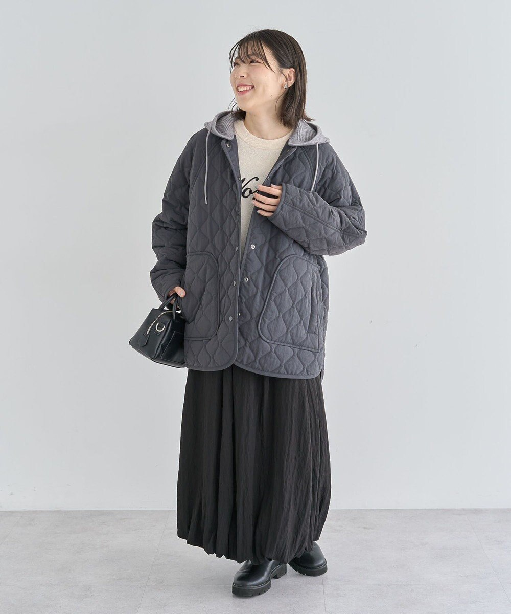 Green Parks ２ＷＡＹニットフードキルティングブルゾン 