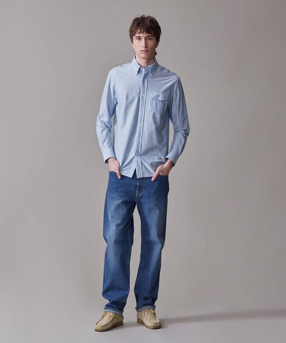 J.PRESS MEN 【KANEMASA JERSEY】【きちんと見え、快適な着心地】ストライプジャージ ボタンダウンシャツ / JAPAN MADE 