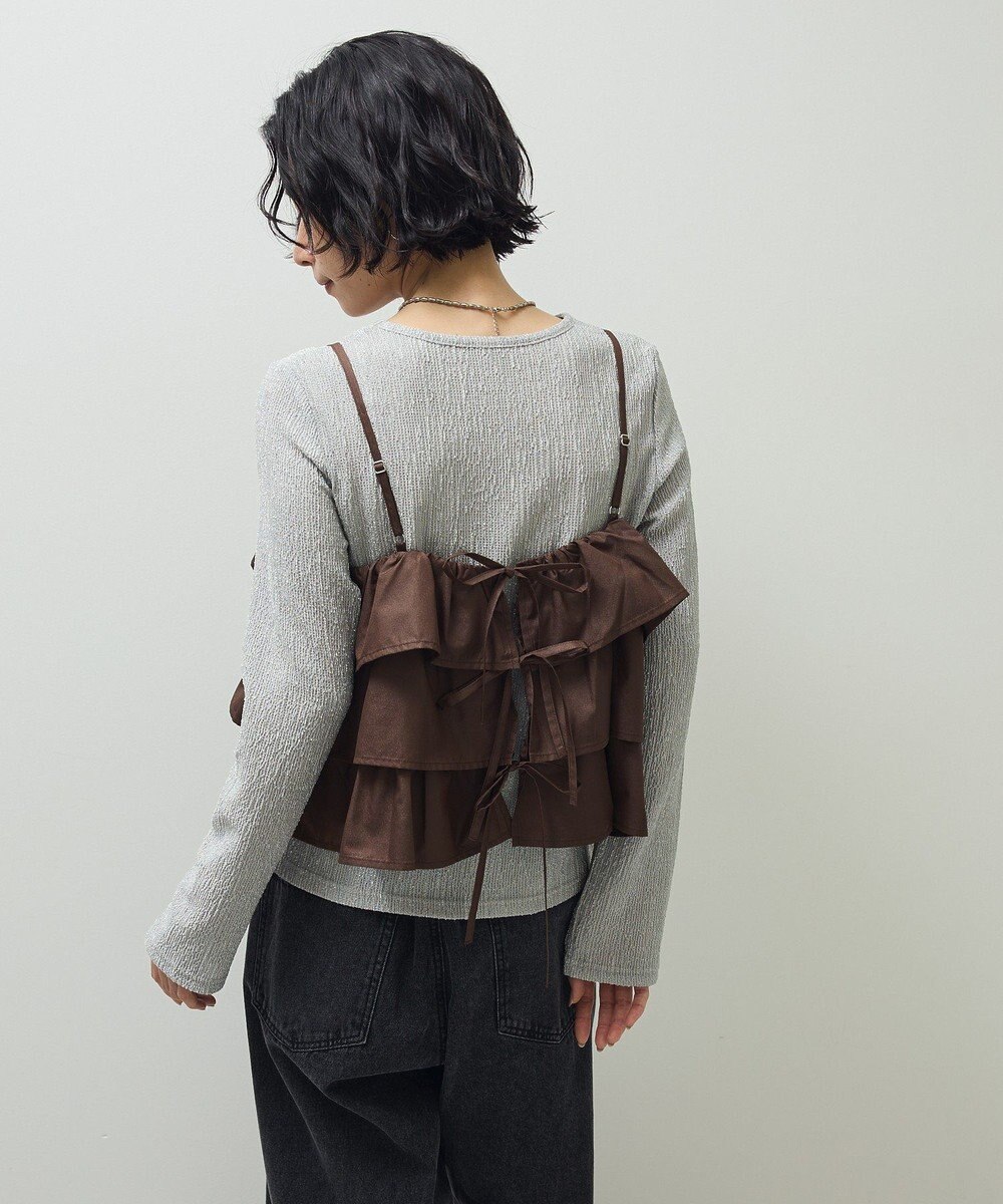 Green Parks ・ＳＵＧＡＲ　ＳＰＯＯＮ　レザーライクティアードキャミ 