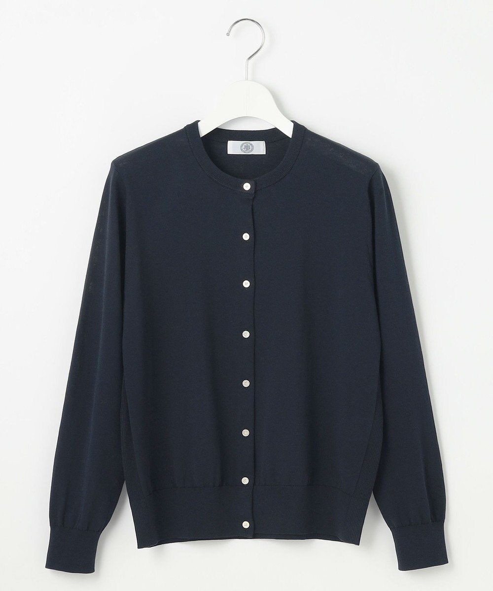 J.PRESS LADIES S 【洗える】BASIC HT COTTON クルーネック カーディガン 