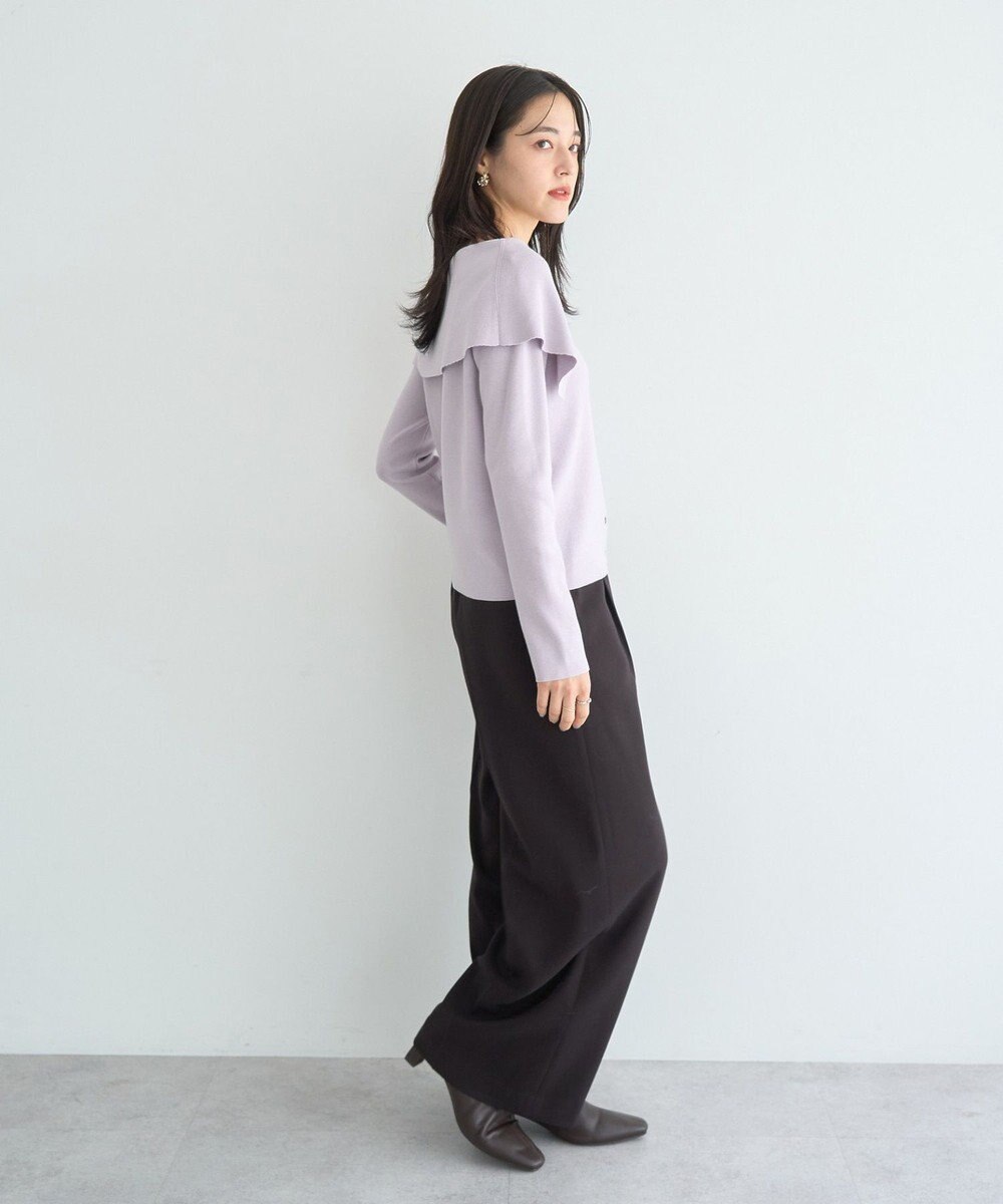 YECCA VECCA 2wayオフショルカラーカーディガン 