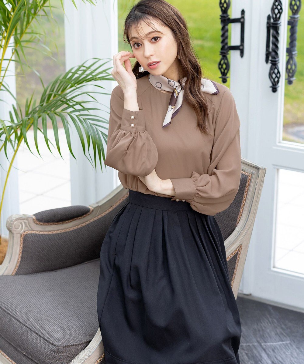 Tiaclasse 【洗える】ラグランパフスリーブブラウス 