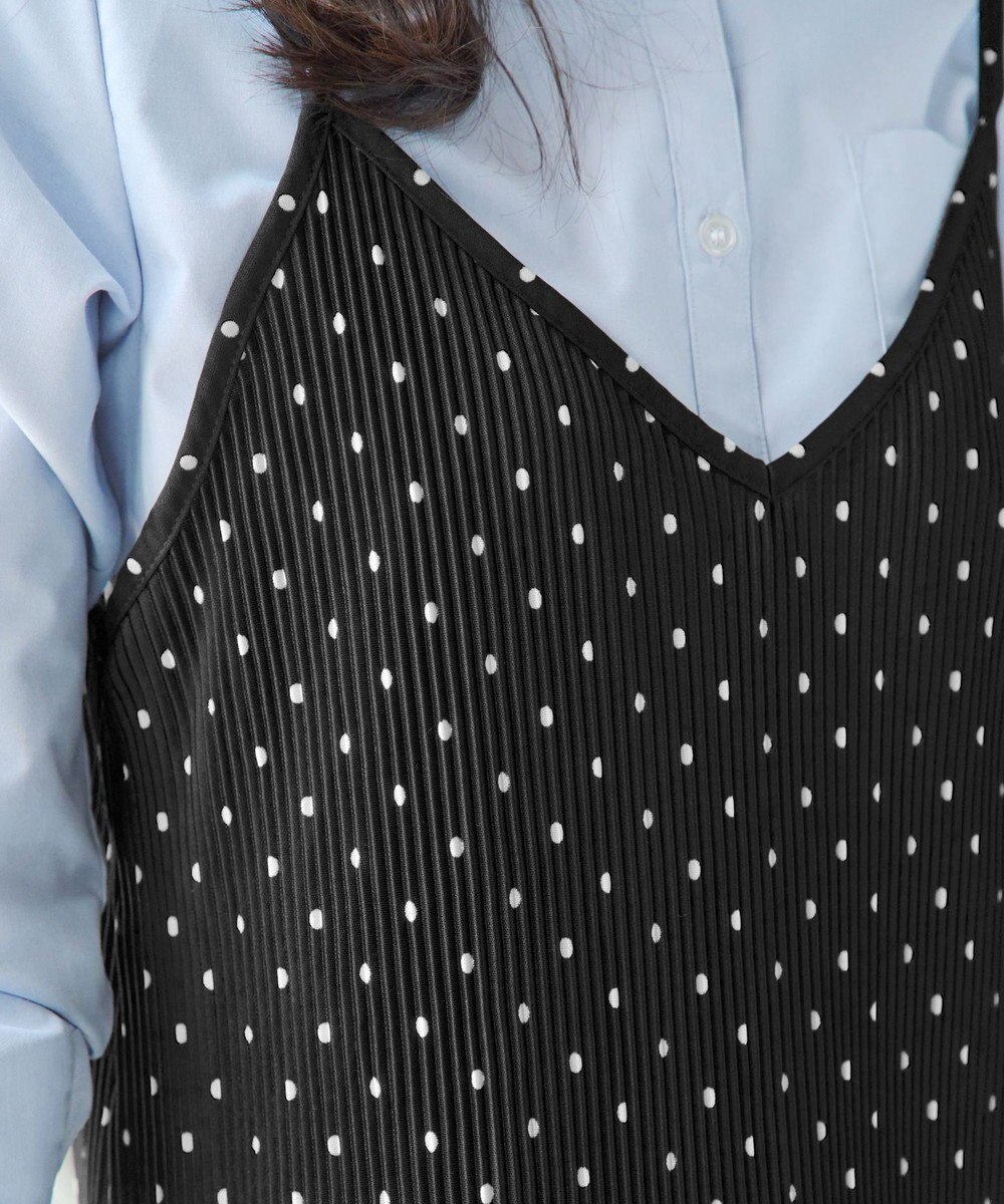 Tiaclasse 【洗える】プリーツキャミワンピース 