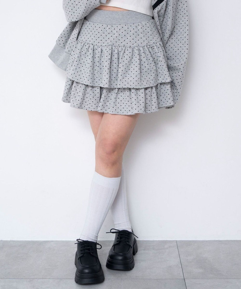 WEGO 【ウエストゴム】スウェットフリルスカパン 