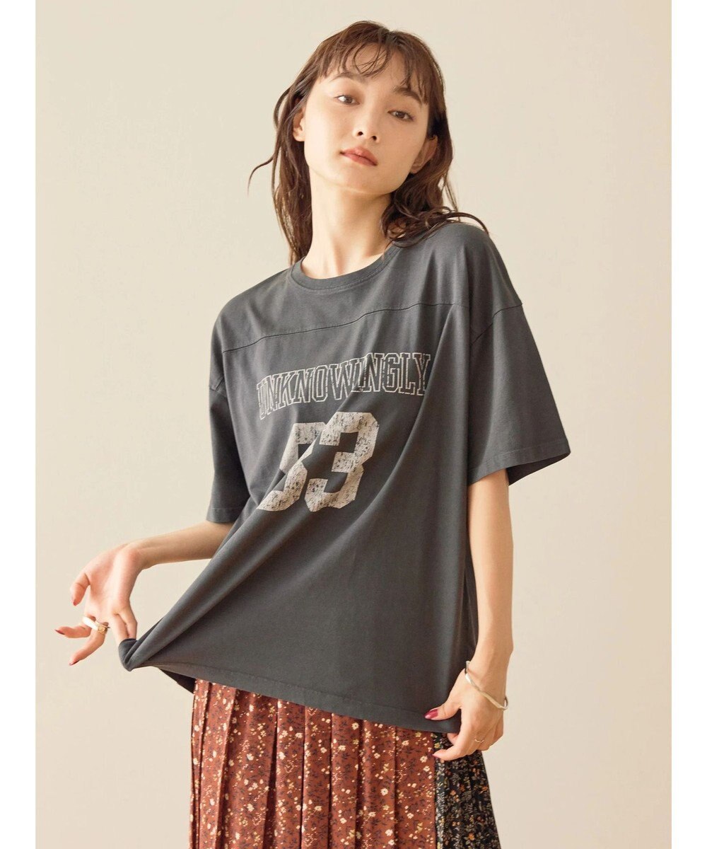 AMERICAN HOLIC 製品染めナンバーロゴカットプルオーバー 