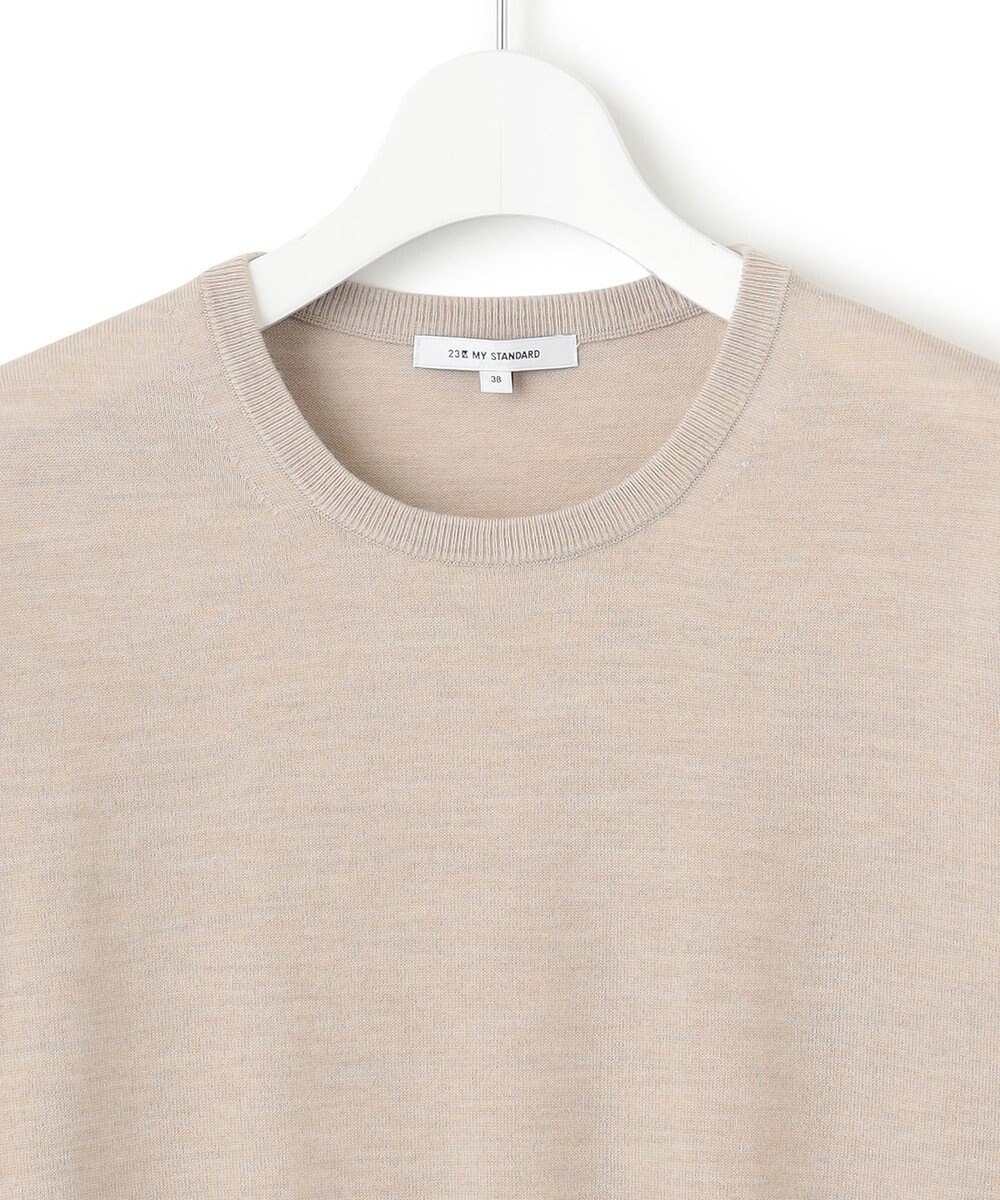23区 【洗える/アンサンブル対応】サステナブルウール 半袖 ニット 
