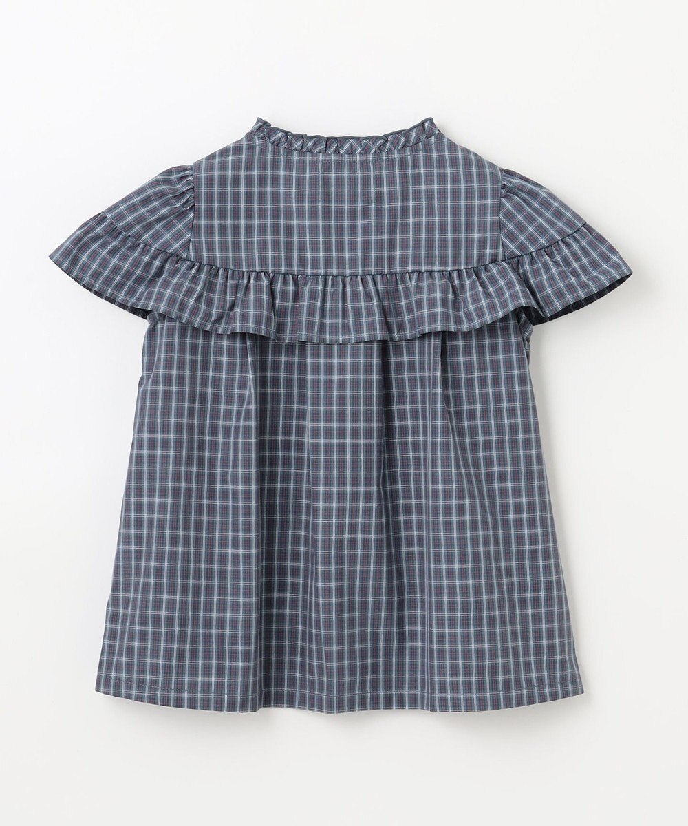 組曲 KIDS 【110-140㎝】チェックラッフル ブラウス 