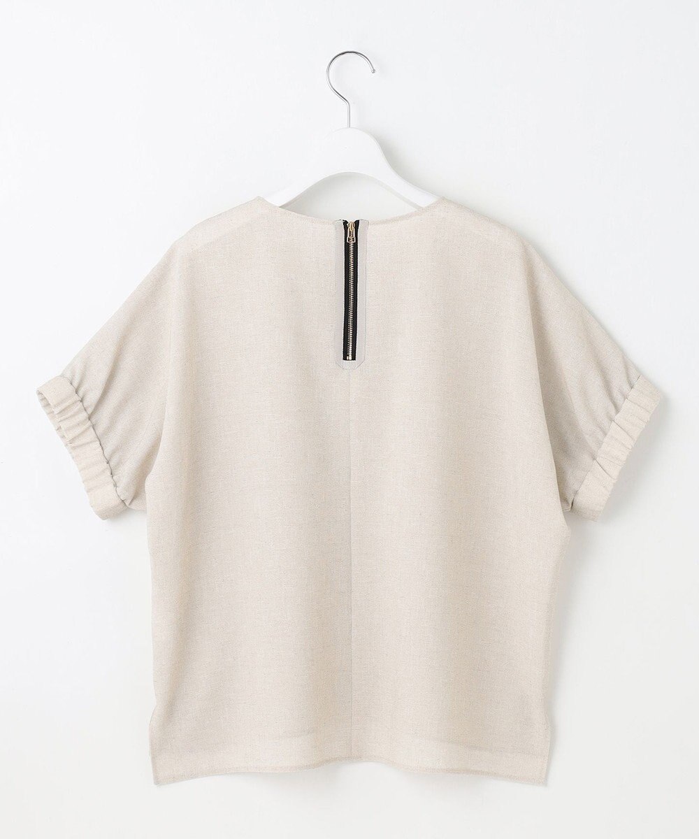 自由区 L 【カタログ掲載・洗える】ラスティックメッシュドルマンスリーブ Tブラウス 