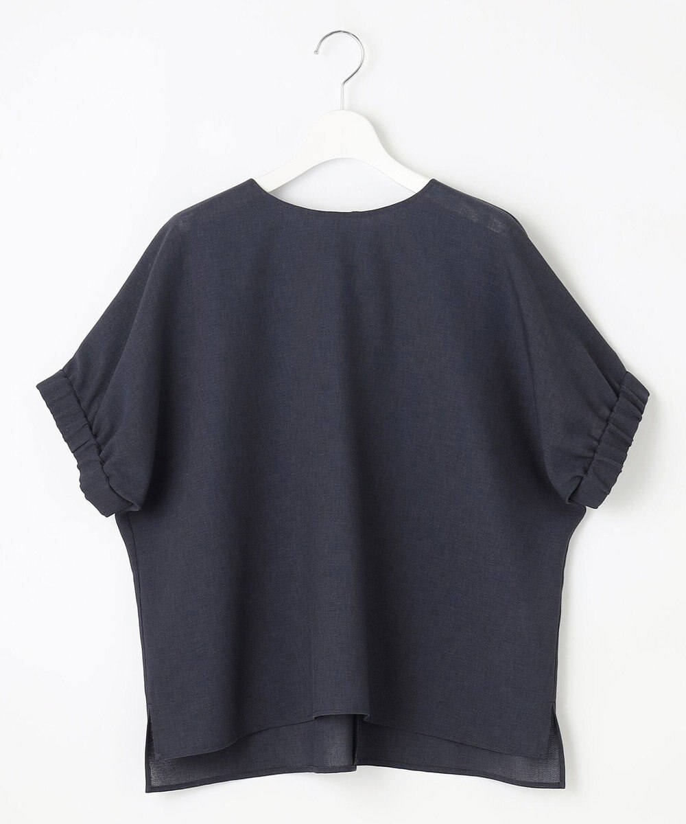 自由区 L 【カタログ掲載・洗える】ラスティックメッシュドルマンスリーブ Tブラウス 