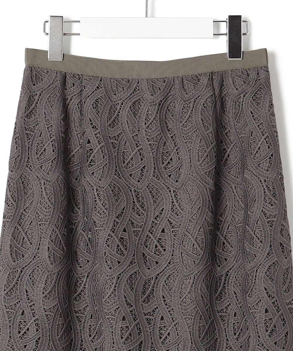 23区 【洗える】ジオメトリックレース Iライン スカート 