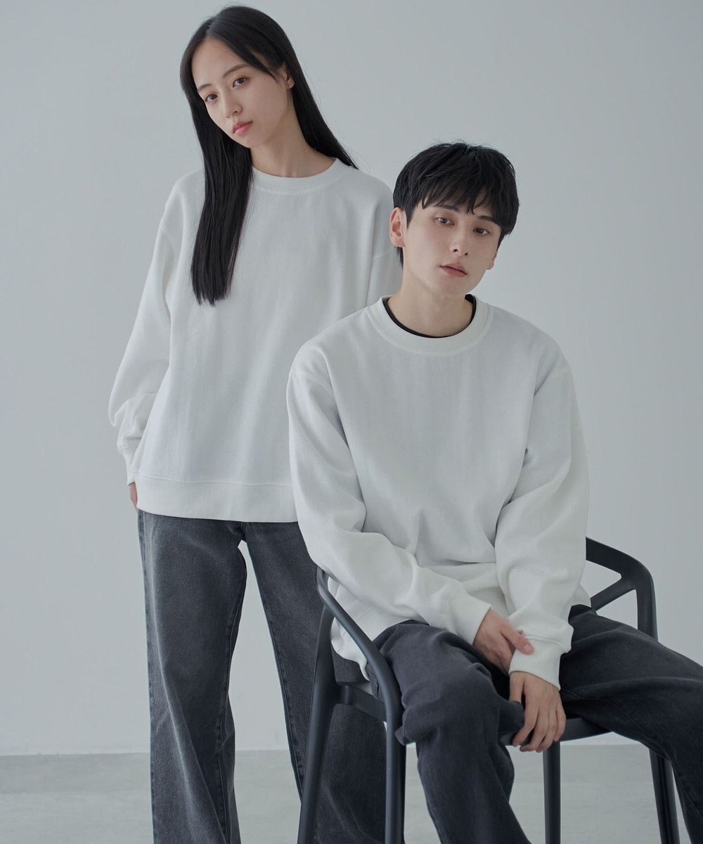 WEGO 【ユニセックス着用ITEM/裏起毛】リラックスフィットスウェットプルオーバー 