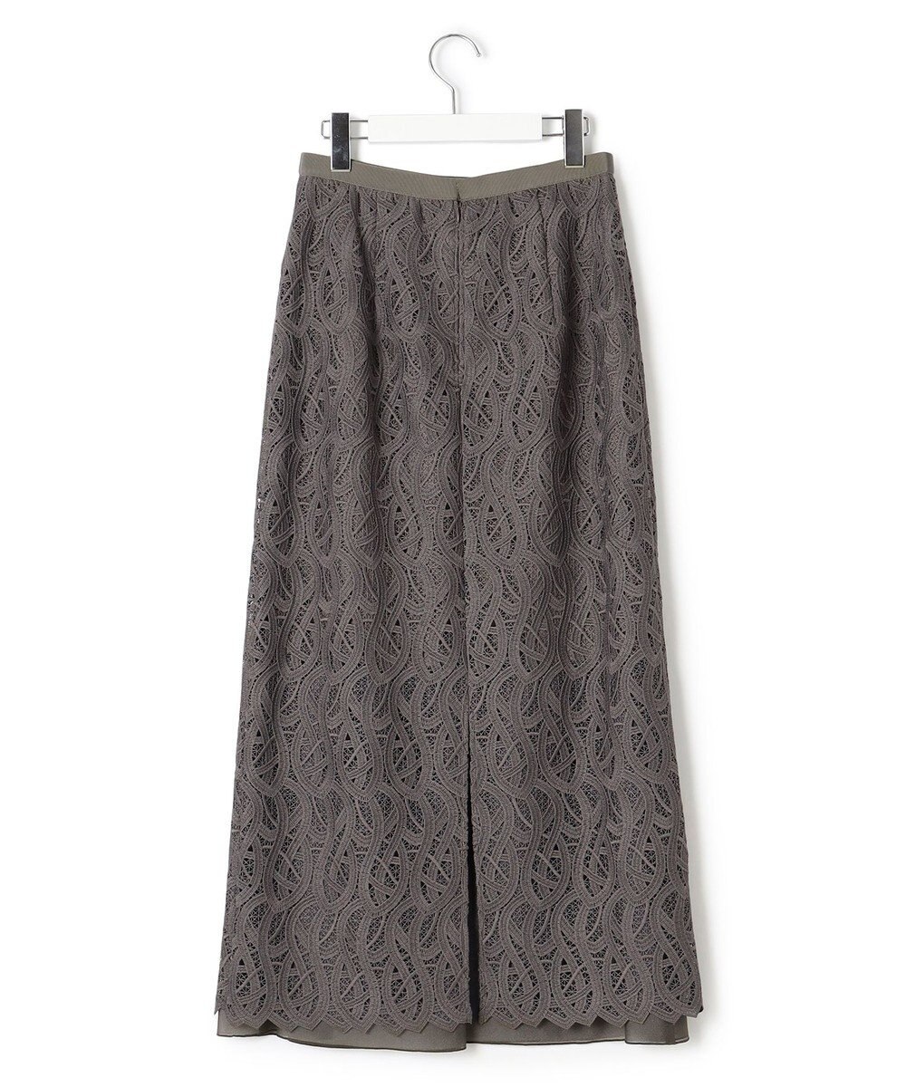 23区 【洗える】ジオメトリックレース Iライン スカート 