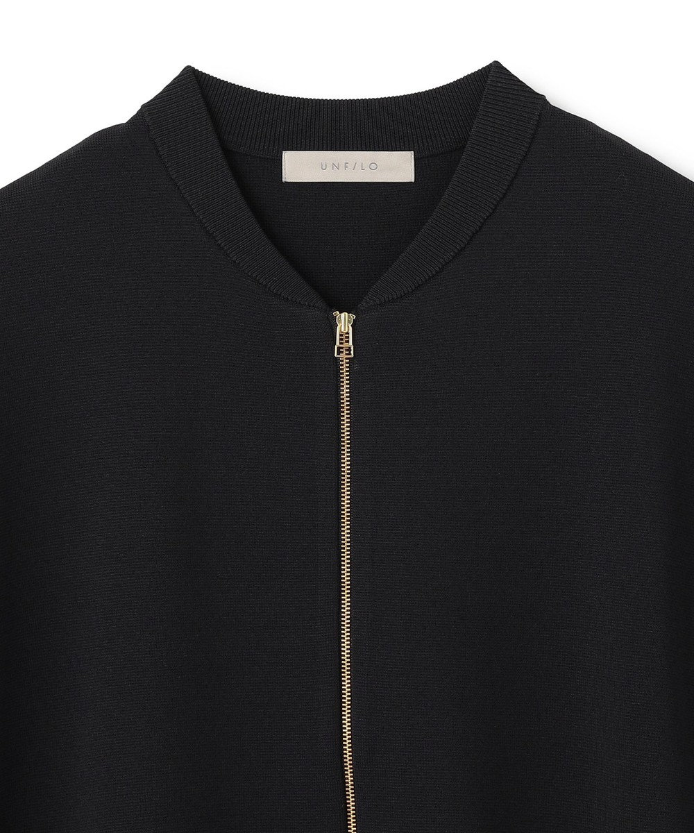 UNFILO L スゴ機能美ニット スリーブレスブルゾン 